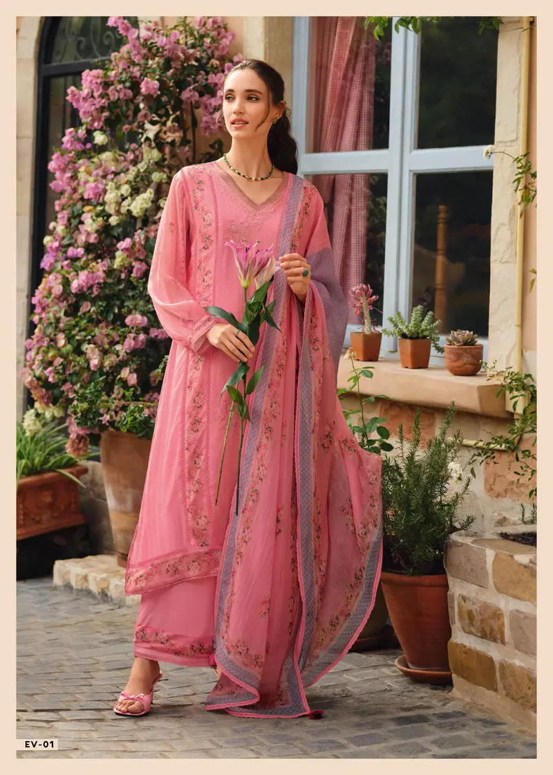 Eliyaana By Varsha Viscose Organza Embroidery Salwar Suits Wholesale Online